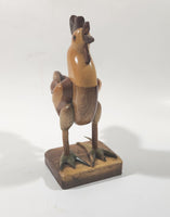 Rooster Chicken 6 1/2" Tall Wood Sculpture Ornament