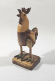 Rooster Chicken 6 1/2" Tall Wood Sculpture Ornament