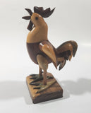 Rooster Chicken 6 1/2" Tall Wood Sculpture Ornament