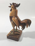 Rooster Chicken 6 1/2" Tall Wood Sculpture Ornament