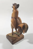 Rooster Chicken 6 1/2" Tall Wood Sculpture Ornament