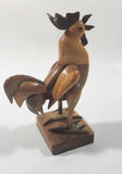 Rooster Chicken 6 1/2" Tall Wood Sculpture Ornament