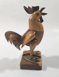 Rooster Chicken 6 1/2" Tall Wood Sculpture Ornament