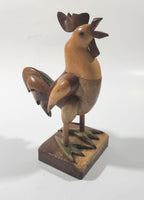 Rooster Chicken 6 1/2" Tall Wood Sculpture Ornament