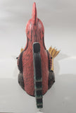 Rooster Chicken Hand Painted Large 21" Tall Carved Wood Sculpture Shelf Sitter with Moving Leg Joints