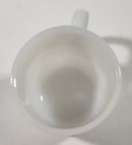 Rare Vintage Glasbake Yellow Cab 3 1/2" Tall White Milk Glass Coffee Mug Cup