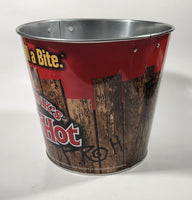 Rare 2007 Reckitt Benckiser Frank's Red Hot A Thrill a Bite 7" Tall Metal Pail Bucket