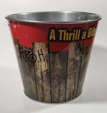 Rare 2007 Reckitt Benckiser Frank's Red Hot A Thrill a Bite 7" Tall Metal Pail Bucket