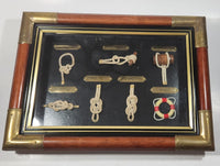 Ship Nautical Knots Wood Cased Shadow Box 10 1/4" x 14 1/4"