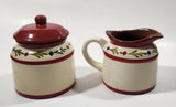 Avon Rooster Chicken Themed Ceramic Creamer Sugar Bowl with Lid