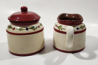 Avon Rooster Chicken Themed Ceramic Creamer Sugar Bowl with Lid