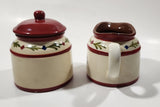 Avon Rooster Chicken Themed Ceramic Creamer Sugar Bowl with Lid