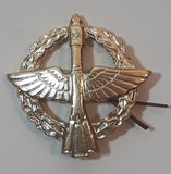 Soviet Russian Space Forces Gold Tone Metal Collar Shoulder Military Badge Insignia