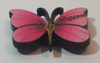 Panama Pink Butterfly Wood Fridge Magnet