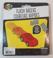 Toysmith YAY! Flash Racers 3 Pack Red Green Blue Pull Back Action Plastic Toy Car Vehicles New in Package