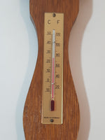 Vintage Baromaster Banjo Style 19 1/4" Wooden Weather Station Humidity, Thermometer, and Barometer