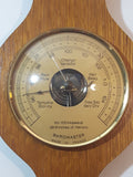 Vintage Baromaster Banjo Style 19 1/4" Wooden Weather Station Humidity, Thermometer, and Barometer