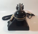 1993 InterTan Model No. T-944 Black Push Button Rotary Style Black Telephone