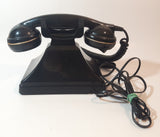 1993 InterTan Model No. T-944 Black Push Button Rotary Style Black Telephone