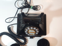 1993 InterTan Model No. T-944 Black Push Button Rotary Style Black Telephone