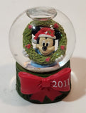 2011 JC Penny Disney Mickey Mouse Christmas Miniature 2 1/2" Tall Resin Snow Globe