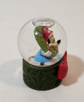 2011 JC Penny Disney Mickey Mouse Christmas Miniature 2 1/2" Tall Resin Snow Globe