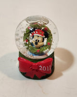 2011 JC Penny Disney Mickey Mouse Christmas Miniature 2 1/2" Tall Resin Snow Globe