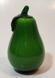 Vintage Art Glass Fruit Green Pear 4 1/2" Tall Ornament