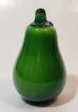 Vintage Art Glass Fruit Green Pear 4 1/2" Tall Ornament