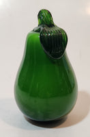 Vintage Art Glass Fruit Green Pear 4 1/2" Tall Ornament