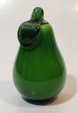 Vintage Art Glass Fruit Green Pear 4 1/2" Tall Ornament