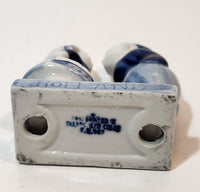 Vintage Delft Blue Holland Hand Painted Kissing Couple Boy and Girl 3 3/4" Tall Figurine