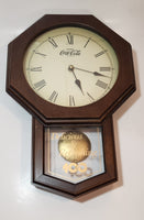 Rare 1986 Coca Cola 100 Years Centennial Celebration 10" x 15 3/4" Wood Cased Wall Clock