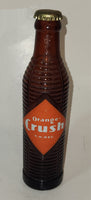 Antique 1940s Orange Crush 7 Fl oz 8 1/4" Tall Brown Amber Glass Beehive Style Bottle with Cap