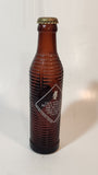 Antique 1940s Orange Crush 7 Fl oz 8 1/4" Tall Brown Amber Glass Beehive Style Bottle with Cap