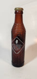 Antique 1940s Orange Crush 7 Fl oz 8 1/4" Tall Brown Amber Glass Beehive Style Bottle with Cap