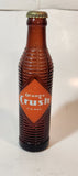 Antique 1940s Orange Crush 7 Fl oz 8 1/4" Tall Brown Amber Glass Beehive Style Bottle with Cap