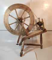 Antique Primitive 19th Century Wood Spinning Wheel 23" Tall