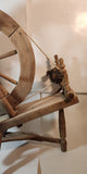 Antique Primitive 19th Century Wood Spinning Wheel 23" Tall