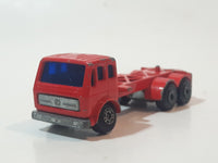 Vintage 1976 Lesney Matchbox Superfast No. 42 Mercedes Container Truck Red Sea Land Die Cast and Plastic Toy Car Vehicle