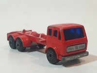 Vintage 1976 Lesney Matchbox Superfast No. 42 Mercedes Container Truck Red Sea Land Die Cast and Plastic Toy Car Vehicle