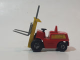 1972 Lesney Products Matchbox Red Yellow Superfast No. 15 Fork Lift Truck Toy Car Warehouse Yard Machinery Vehicle
