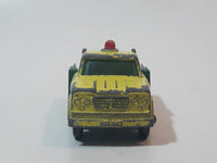 Vintage 1965 Lesney Matchbox Series No. 13 Dodge Wreck Truck BP British Petroleum Tow Truck Green Yellow Die Cast Toy Car Vehicle