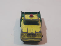 Vintage 1965 Lesney Matchbox Series No. 13 Dodge Wreck Truck BP British Petroleum Tow Truck Green Yellow Die Cast Toy Car Vehicle