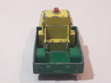 Vintage 1965 Lesney Matchbox Series No. 13 Dodge Wreck Truck BP British Petroleum Tow Truck Green Yellow Die Cast Toy Car Vehicle