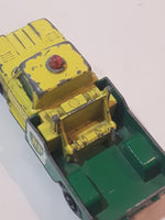 Vintage 1965 Lesney Matchbox Series No. 13 Dodge Wreck Truck BP British Petroleum Tow Truck Green Yellow Die Cast Toy Car Vehicle