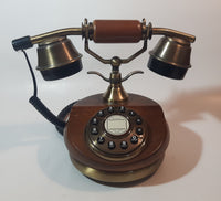 1996 GenExxa "Wood Fashion Phone" Rotary Style Push Button Telephone