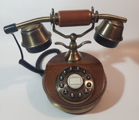 1996 GenExxa "Wood Fashion Phone" Rotary Style Push Button Telephone