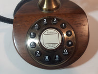 1996 GenExxa "Wood Fashion Phone" Rotary Style Push Button Telephone