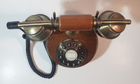 1996 GenExxa "Wood Fashion Phone" Rotary Style Push Button Telephone